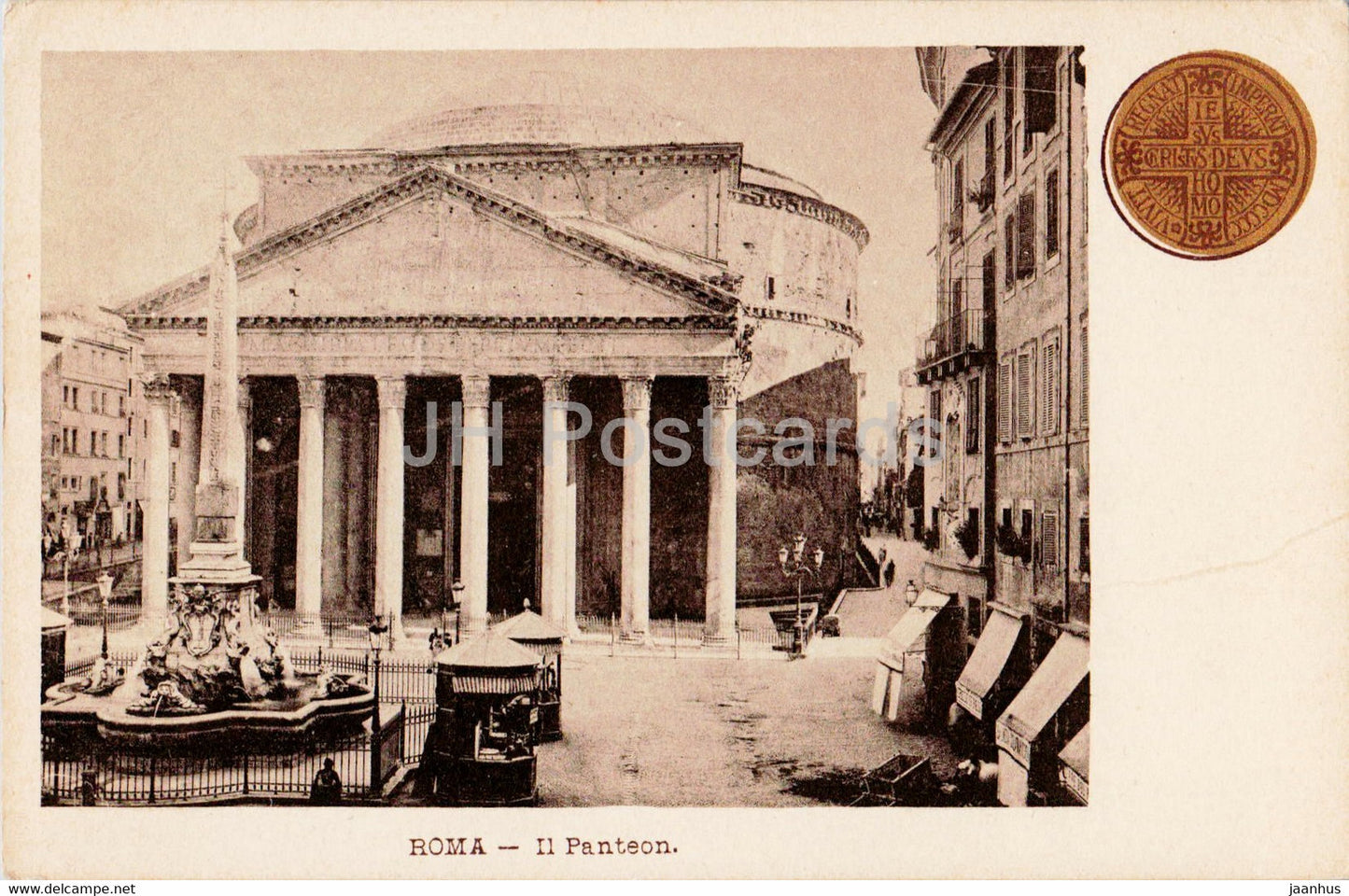 Roma - Rome - Il Panteon - old postcard - Italy - unused - JH Postcards