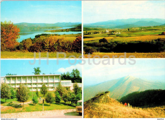Bieszczady - Zalew Solinski - Dom Wczasowy Energetyk - Lutowiska - Polonina Carynska - multiview - Poland - unused - JH Postcards