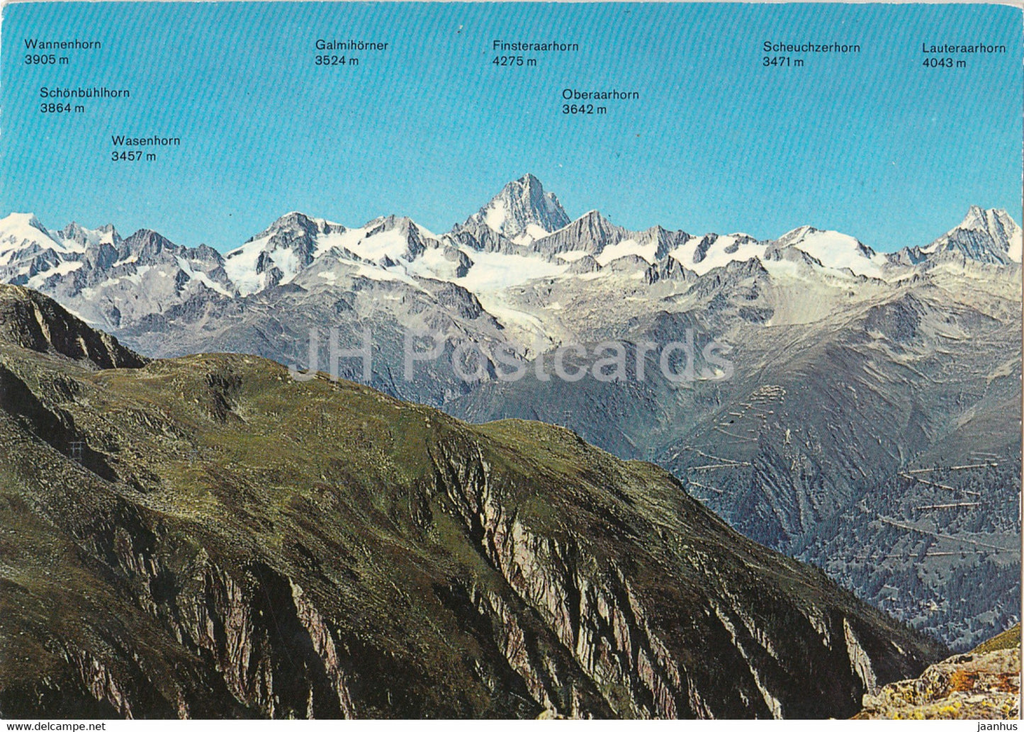 Nufenen Passhohe 2478 m - Passo della Novena - Switzerland - unused - JH Postcards