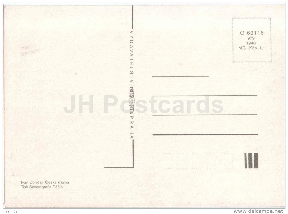 Czech Landscape - corn field - Czechoslovakia - Czech - unused - JH Postcards