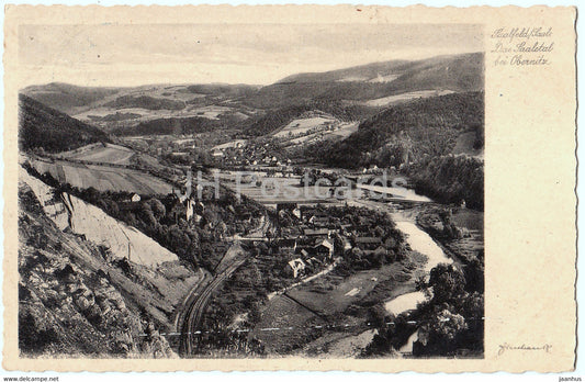 Saalfeld Saale - Das Saaletal bei Obernitz - Thuringer Wald - old postcard - 1943 - Germany - used - JH Postcards