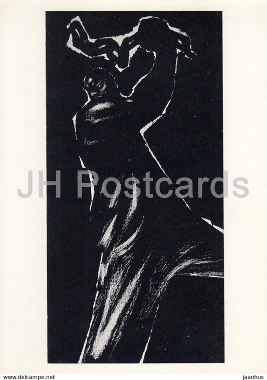 Russian writer Vladimir Mayakovsky - Black and White - illustration - 1969 - Russia USSR - unused - JH Postcards