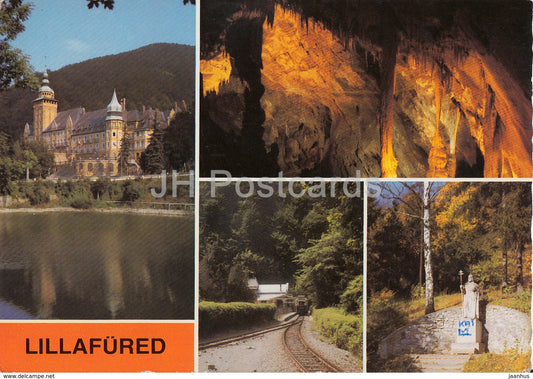 Lillafured - cave - railway - castle - multiview - 1985 - Hungary - used - JH Postcards