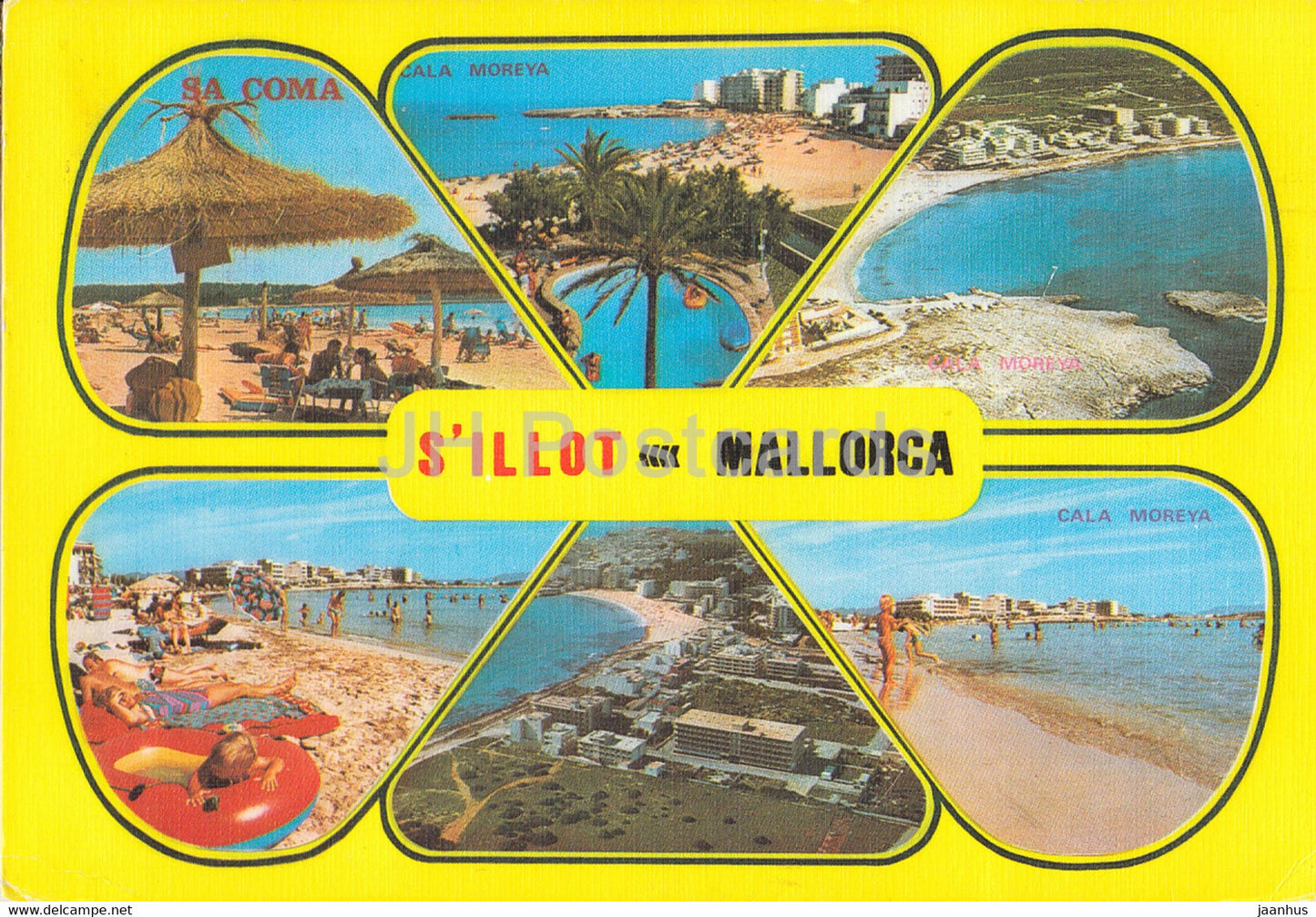 S'Illot - Mallorca - Cala Moreya - beach - hotel - multiview - 2059 - 1981 - Spain - used - JH Postcards