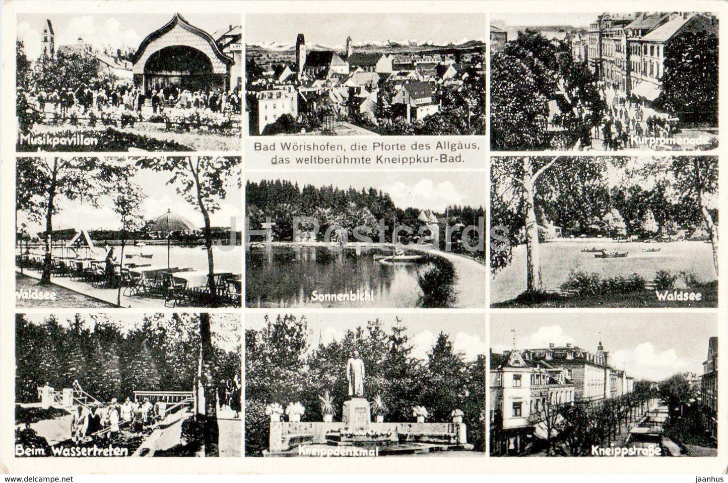 Bad Worishofen - Die Pforte des Allgaus - old postcard - 1951 - Germany - used - JH Postcards