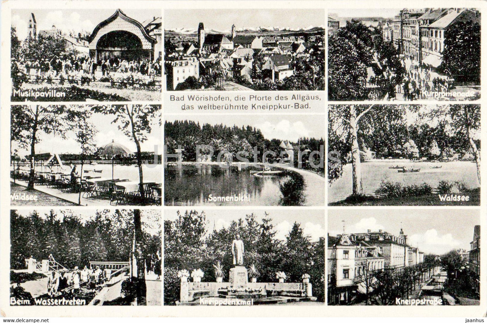 Bad Worishofen - Die Pforte des Allgaus - old postcard - 1951 - Germany - used - JH Postcards