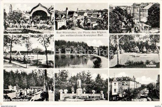 Bad Worishofen - Die Pforte des Allgaus - old postcard - 1951 - Germany - used - JH Postcards