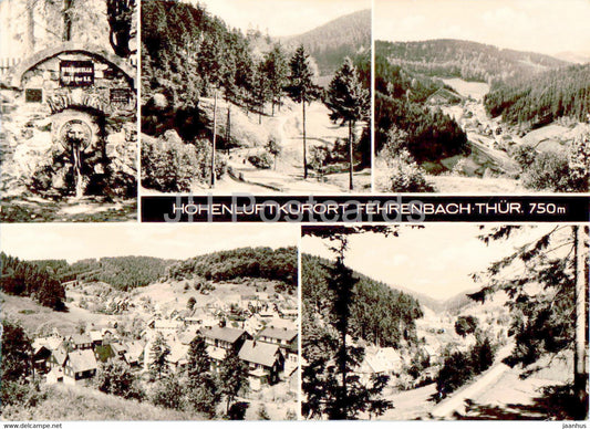 Hohenluftkurort Fehrenbach - Thur - 750 m - old postcard - Germany DDR - used - JH Postcards