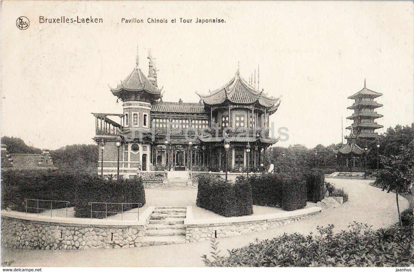 Bruxelles Laeken - Brussels - Pavillon Chinois et Tour Japonaise - 7 - old postcard - 1911 - Belgium - used - JH Postcards
