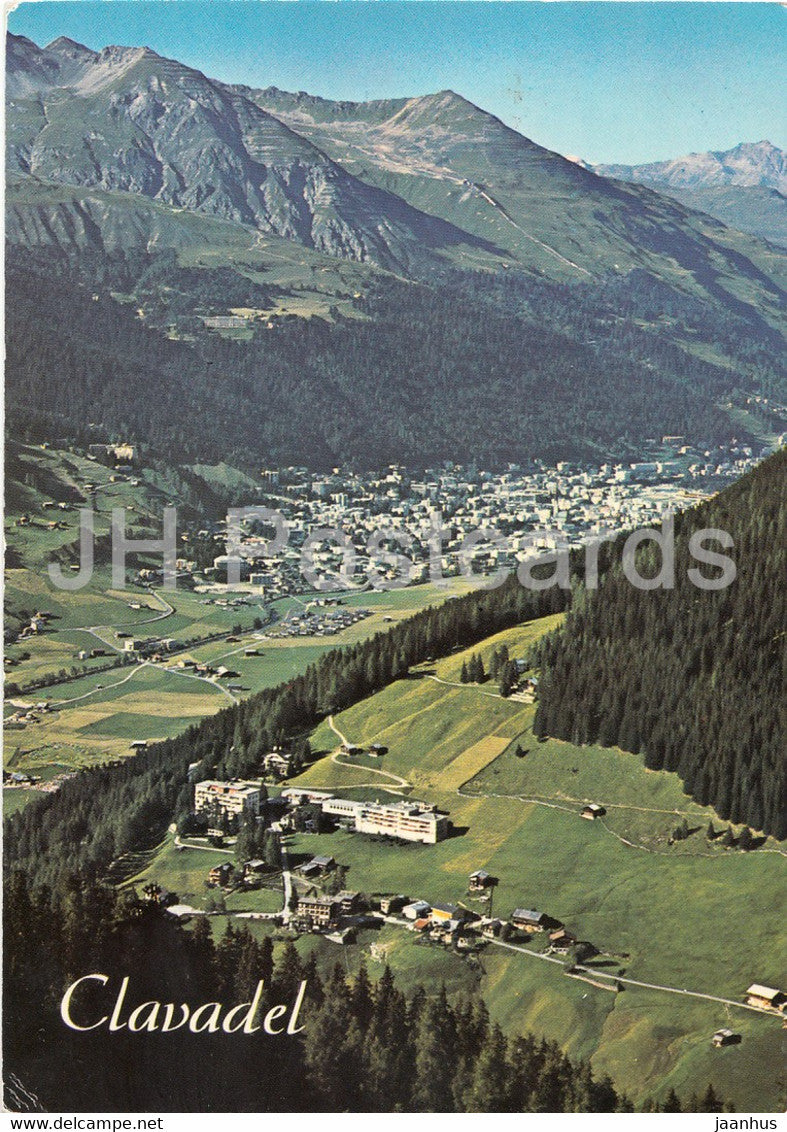 Clavadel - Davos - Schiahorner - Zurcher Hochgebirgsklinik Clavadel 1700 m - 822 - 1981 - Switzerland - used - JH Postcards