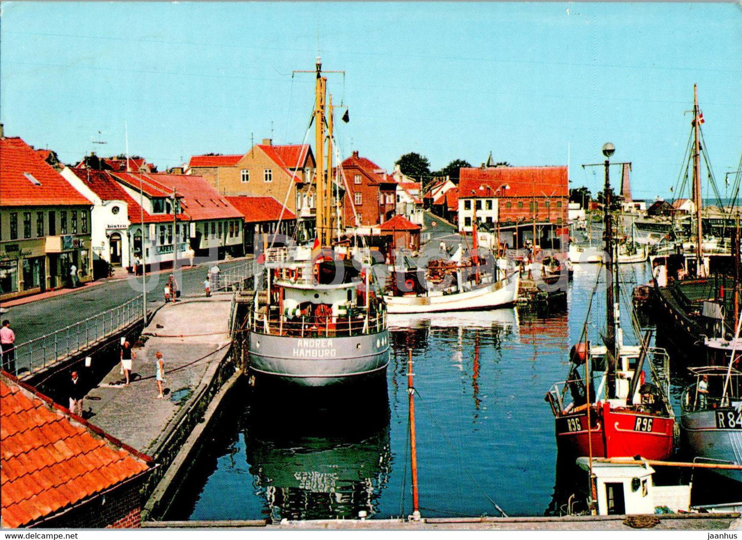 Bornholm - Allinge - Havnen - harbour - ship - boat - 1979 - Denmark - used - JH Postcards