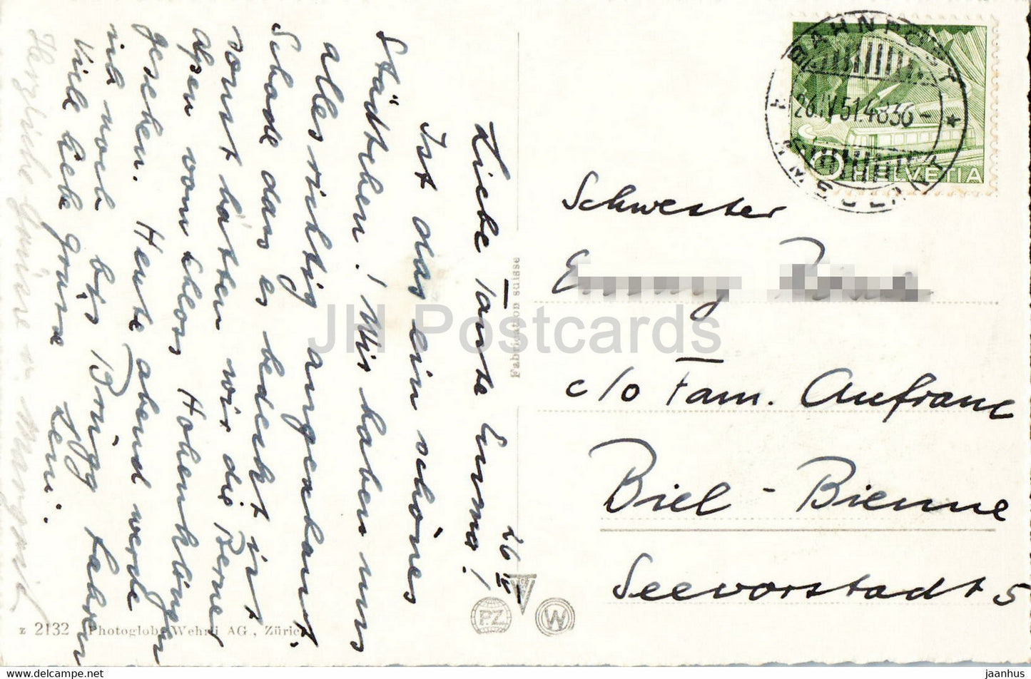 Stein a Rhein - 2132 - carte postale ancienne - 1951 - Suisse - utilisé