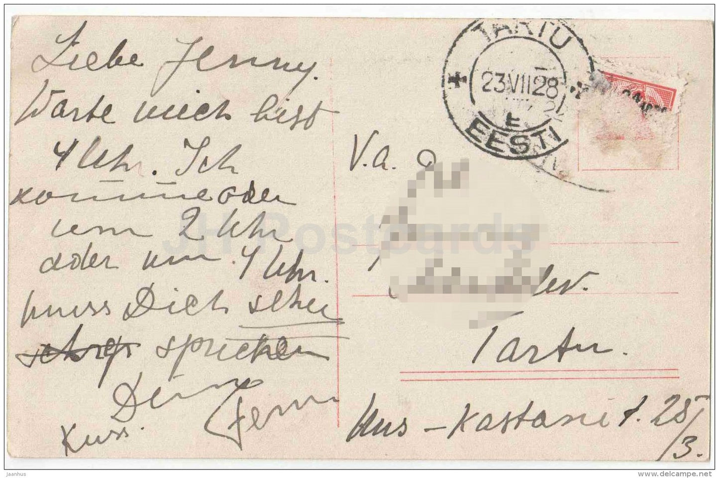 movie actress Mia May - Verlag Ross - film - 429/2 - Germany - used in Estonia 1928 Tartu - JH Postcards