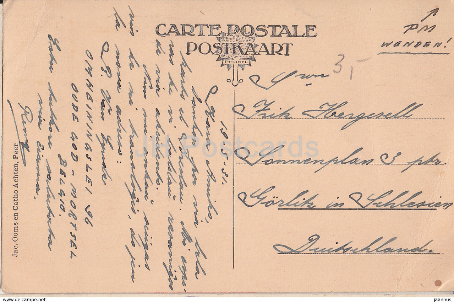 Peer - De Molen - Windmühle - alte Postkarte - 1931 - Belgien - gebraucht