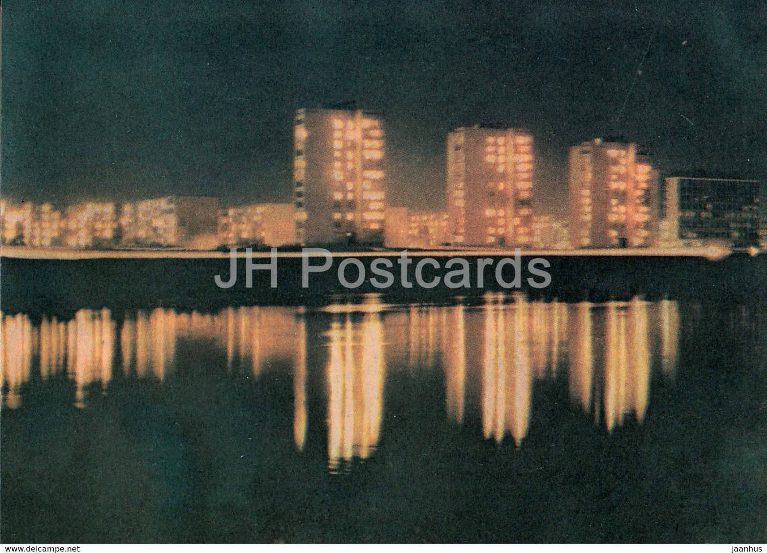 Kaunas - Kaunas at Night - 1982 - Lithuania USSR - unused - JH Postcards