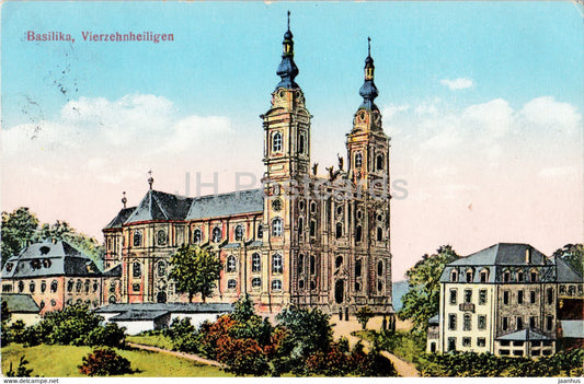 Gruss aus Vierzehnheiligen - Basilika - church - old postcard - 1926 - Germany - used - JH Postcards