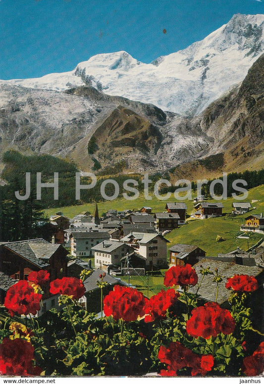 Saas Fee 1790 m Wallis - Alphubel 4206 m - Taschhorn 4490 m - 47909 - Switzerland - used - JH Postcards