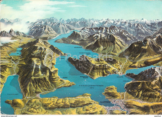 Der Burgenstock 900 m - Luzern - 6176 - Switzerland - 1971 - used - JH Postcards