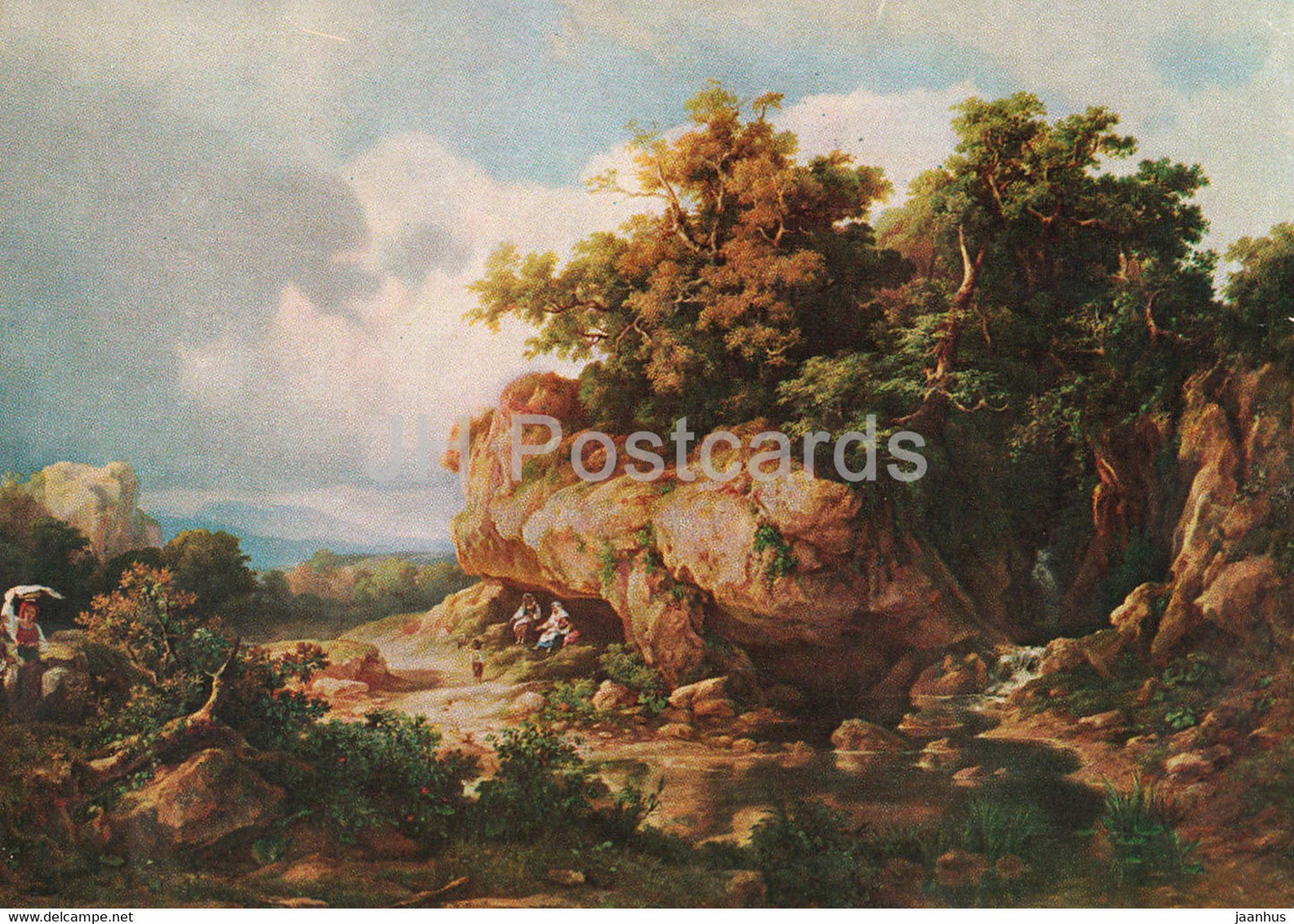painting by Marko Karoly - Roman Campagna before the storm - Hungarian art - 1968 - Hungary - used - JH Postcards