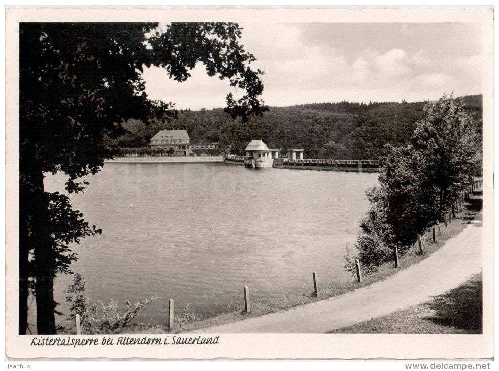 Listertalsperre bei Attendorn i. Sauerland - Hotel-Restaurant Listertalsperre - Germany - ungelaufen - JH Postcards