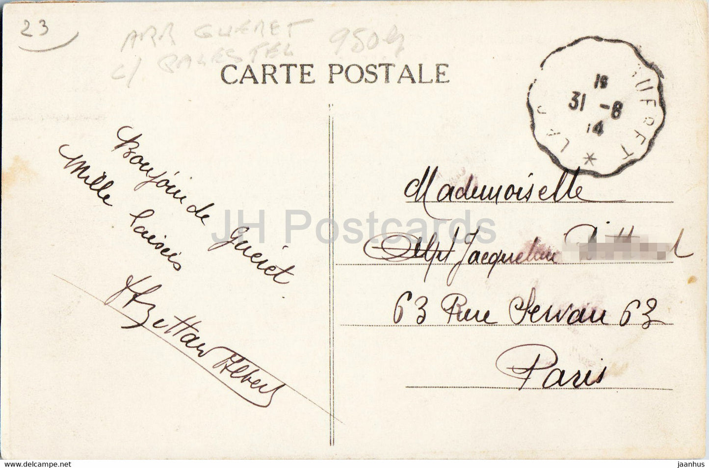 Crozant - Les Ruines - La Creuse Pittoresque - 953 - alte Postkarte - 1914 - Frankreich - gebraucht
