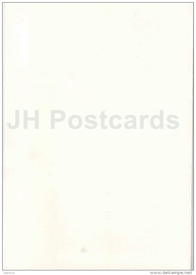 Handmade Christmas greeting card - candle - Estonia - used - JH Postcards