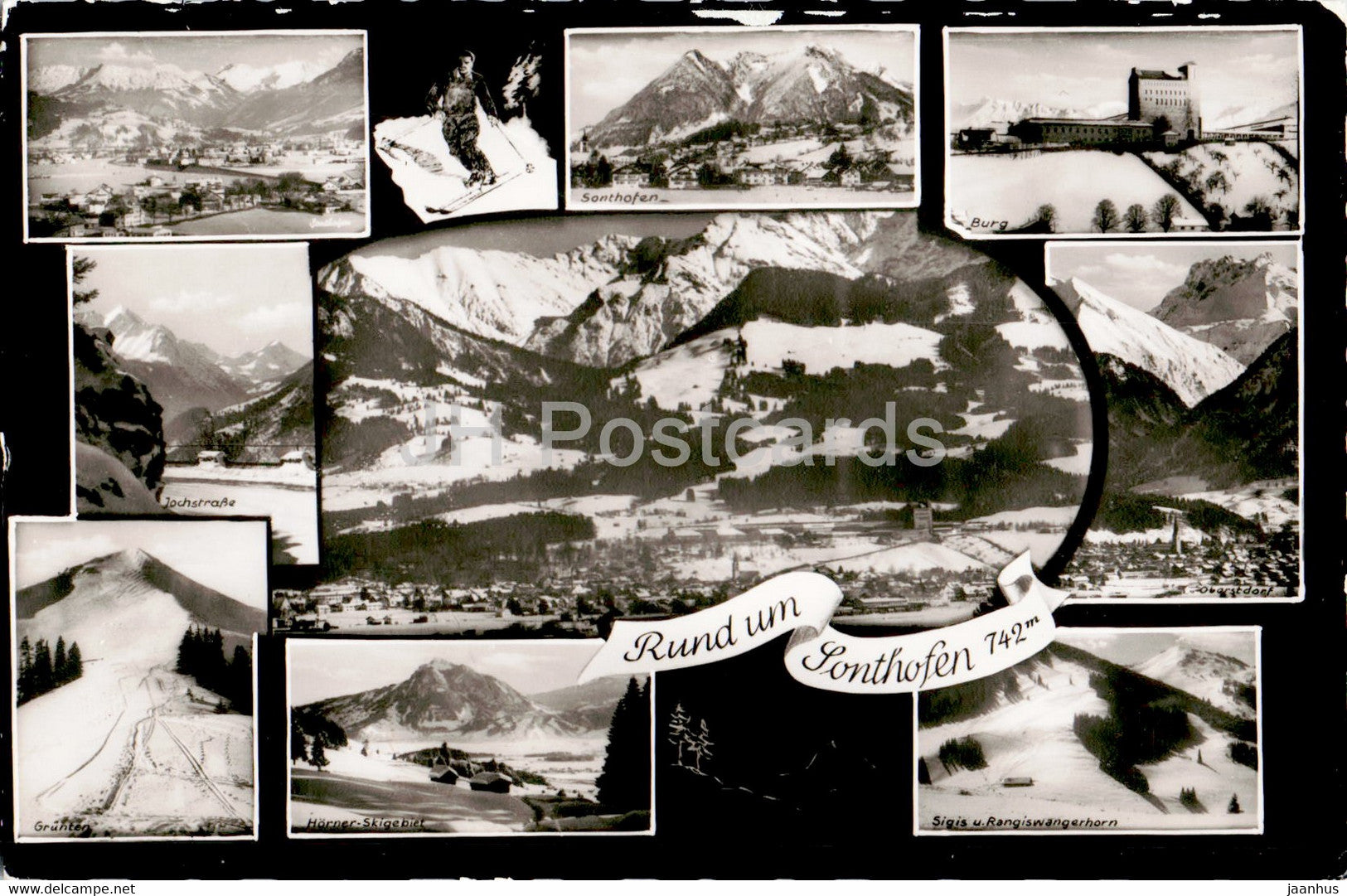 Rund um Sonthofen 742 m - 1962 - Germany - used - JH Postcards