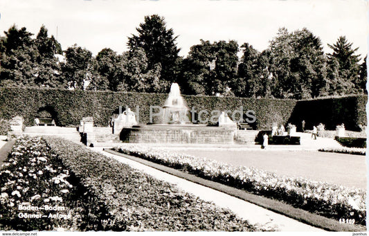 Baden Baden - Gonner Anlage - old postcard - 1958 - Germany - used - JH Postcards