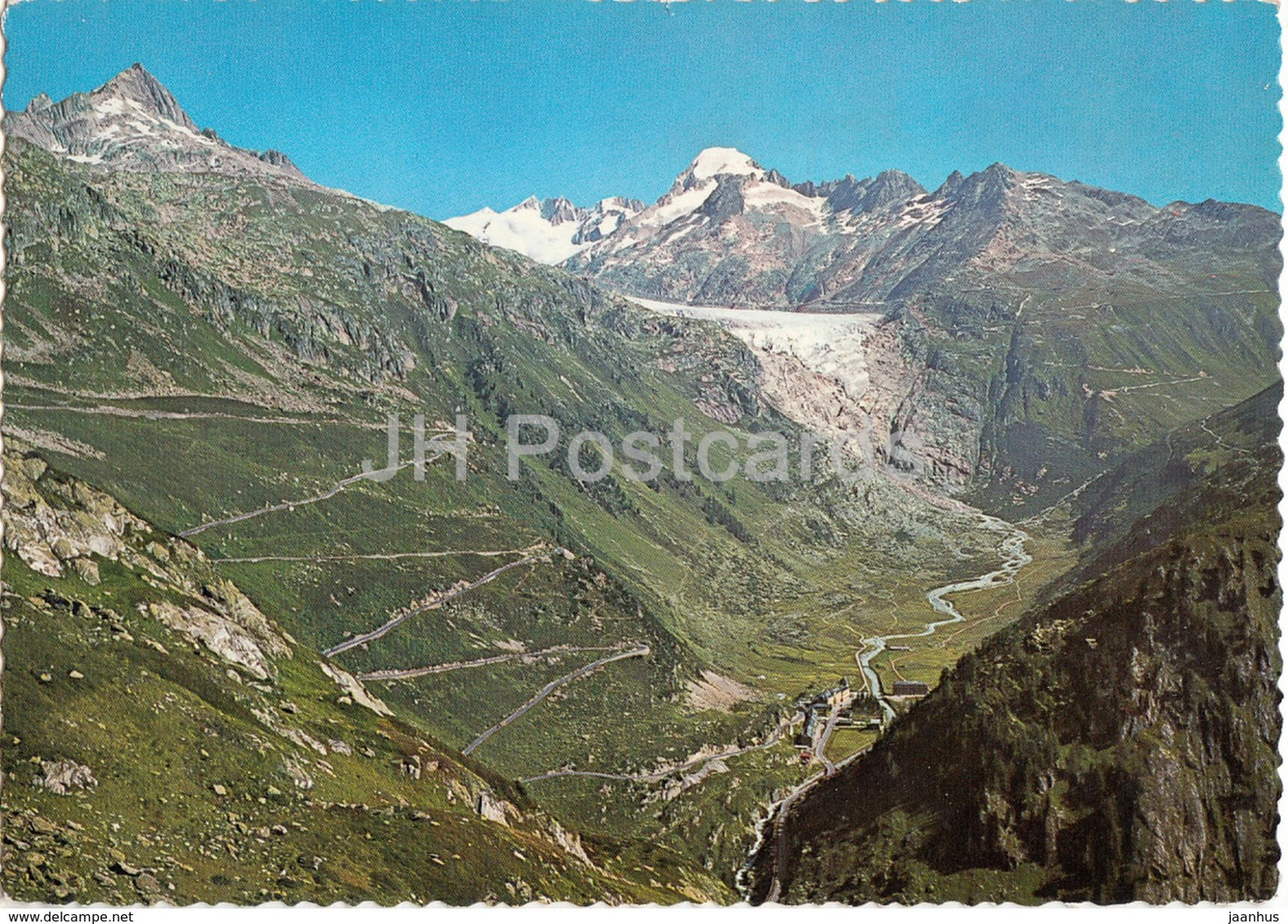Rhonegletscher mit Galenstock - Grimselstrasse und Gletsch - 14050 - Switzerland - unused - JH Postcards