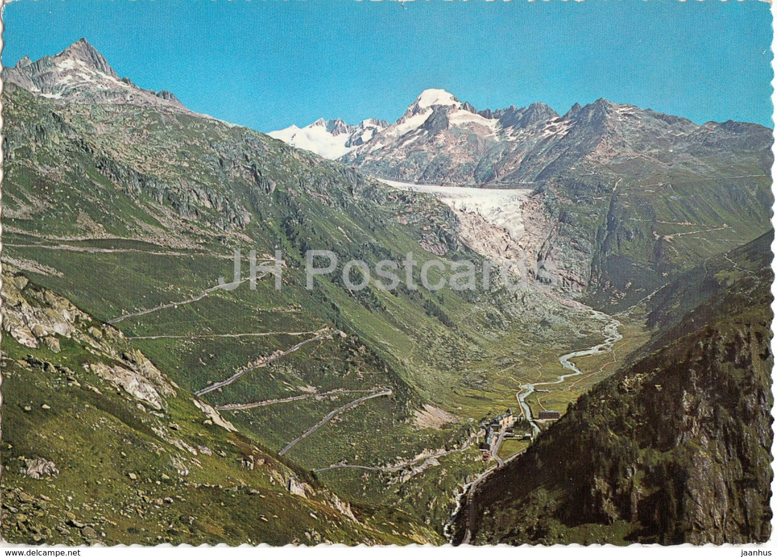 Rhonegletscher mit Galenstock - Grimselstrasse und Gletsch - 14050 - Switzerland - unused - JH Postcards
