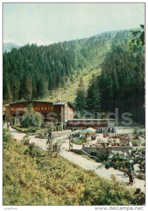 valley station chair lift and lodge Vratna - Czechoslovakia - Slovakia - unused - JH Postcards