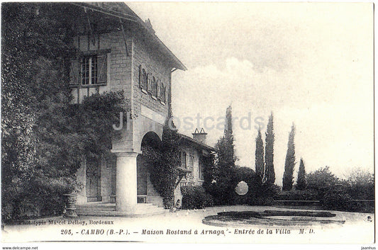 Cambo - Maison Rostand a Arnaga - Entree de la Villa - 205 - old postcard - France - unused - JH Postcards