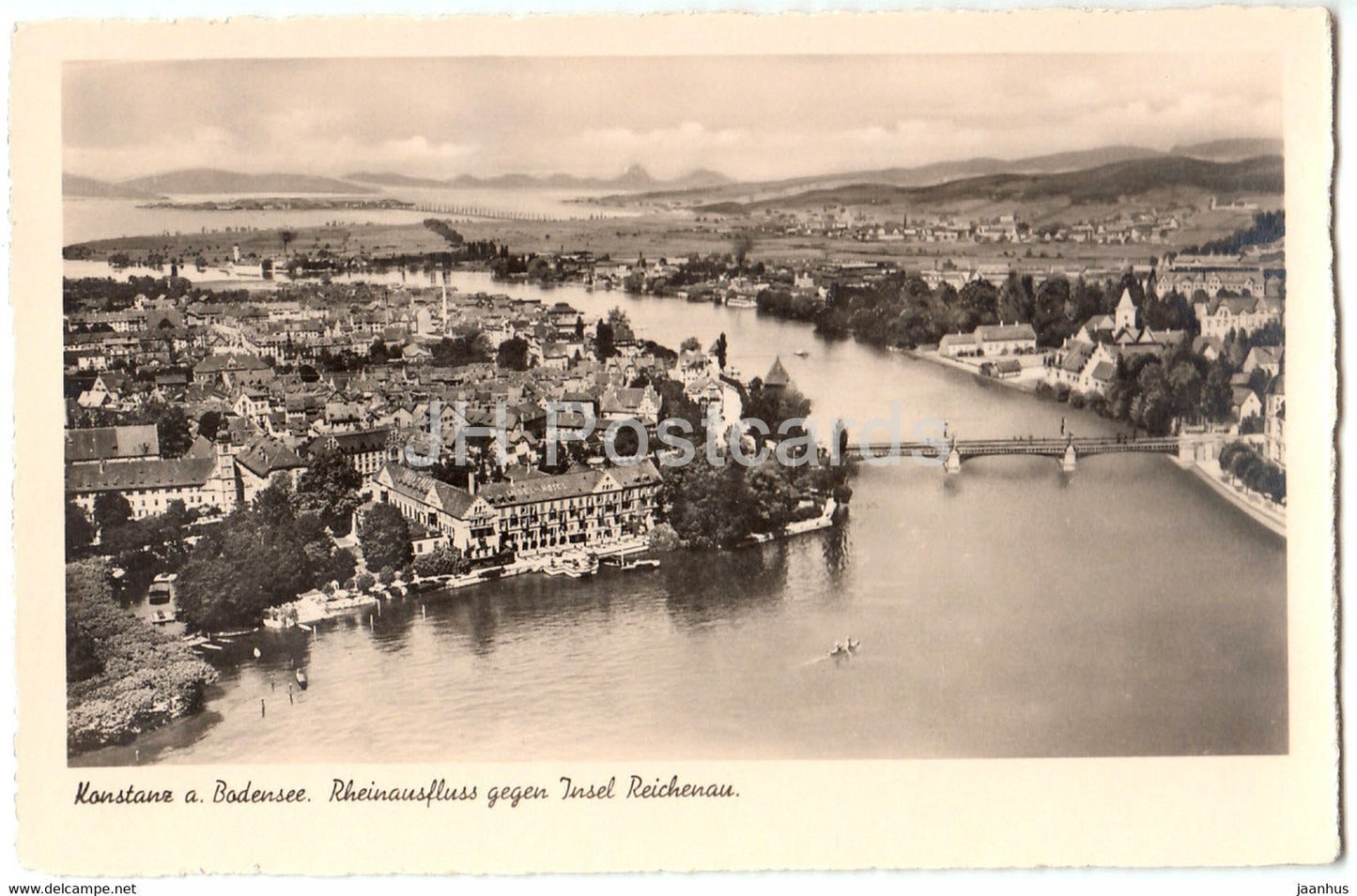 Konstanz a Bodensee - Rheinausfluss gegen Insel Reichenau - Germany - unused - JH Postcards