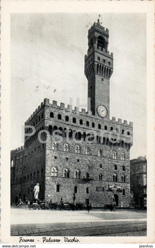Firenze - Florence - Palazzo Vecchio - 117 - old postcard - Italy - unused - JH Postcards