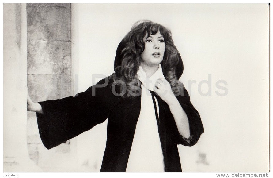 4 - Russian singer Alla Pugacheva in Mosfilm movie A Woman Who Sings - 1984 - Russia USSR - unused - JH Postcards