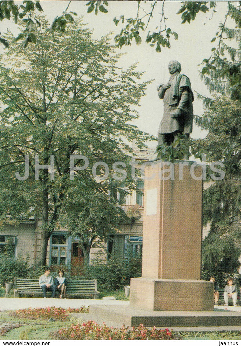 Ivano-Frankivsk - Adam Mickiewicz monument - memorable places of Ivano-Frankivsk Region - 1988 - Ukraine USSR - unused - JH Postcards