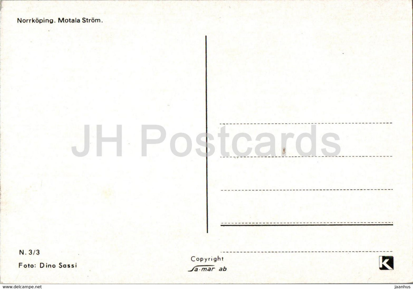 Norrkoping - Motala Strom - Sweden - unused