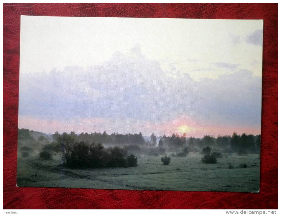 evening -  sunset - nature - 1986 - Russia - USSR - unused - JH Postcards
