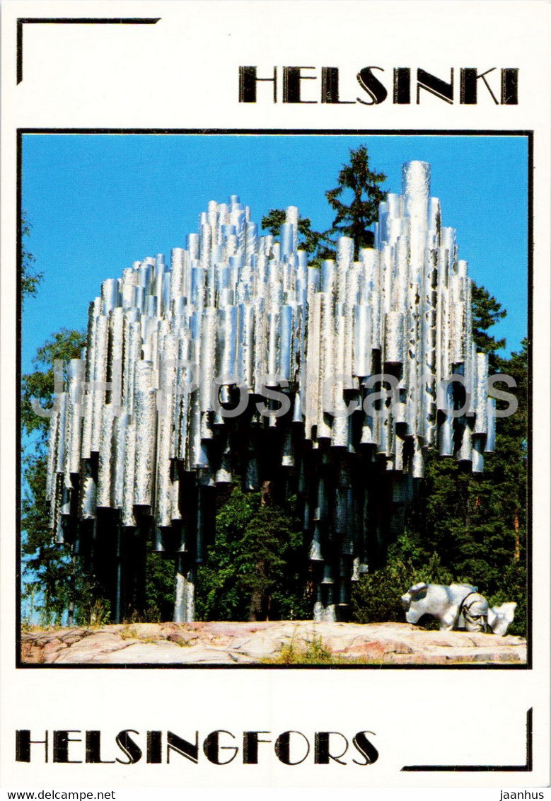 Helsinki - Helsingfors - monument to composer Jean Sibelius - Finland - unused - JH Postcards