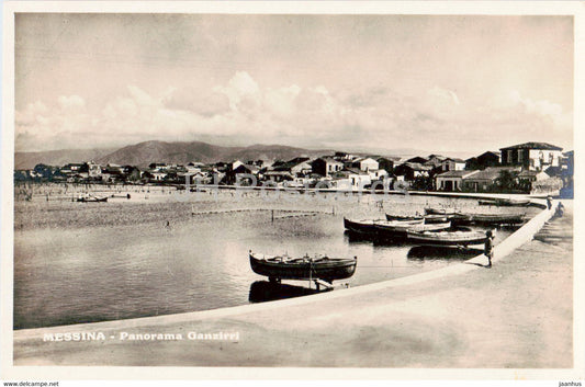 Messina - Panorama Ganzirri - boat - 2242 - old postcard - Italy - unused - JH Postcards