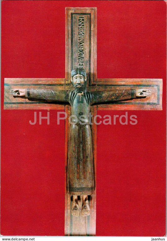 Sant Crist en Majestat procedent de l'Esglesia de Sant Joan - Museu D'Art - Girona - 17 - Spanish art - Spain - unused - JH Postcards