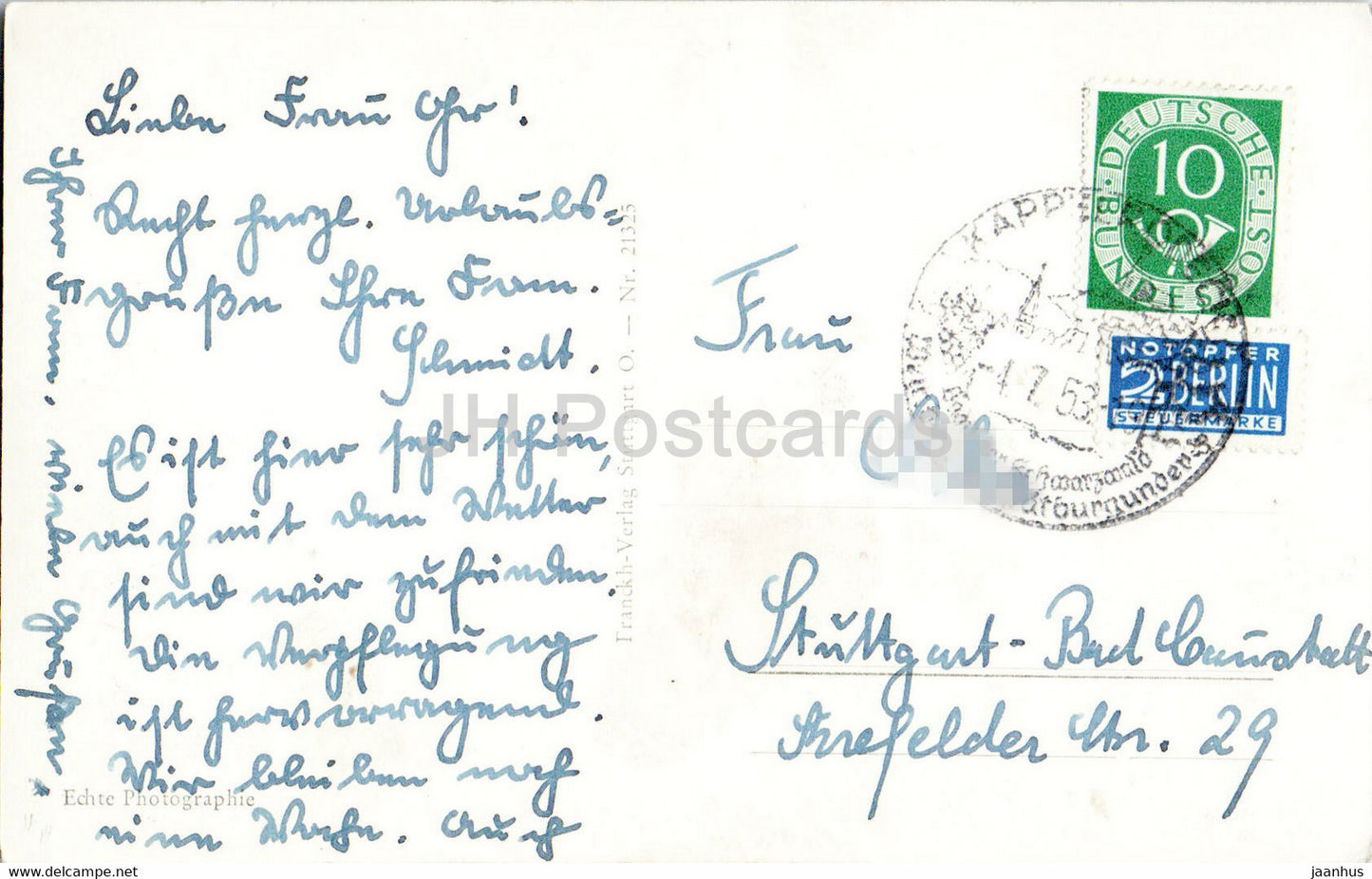 Kappelrodeck im Bad Schwarzwald - old postcard - 1953 - Germany - used