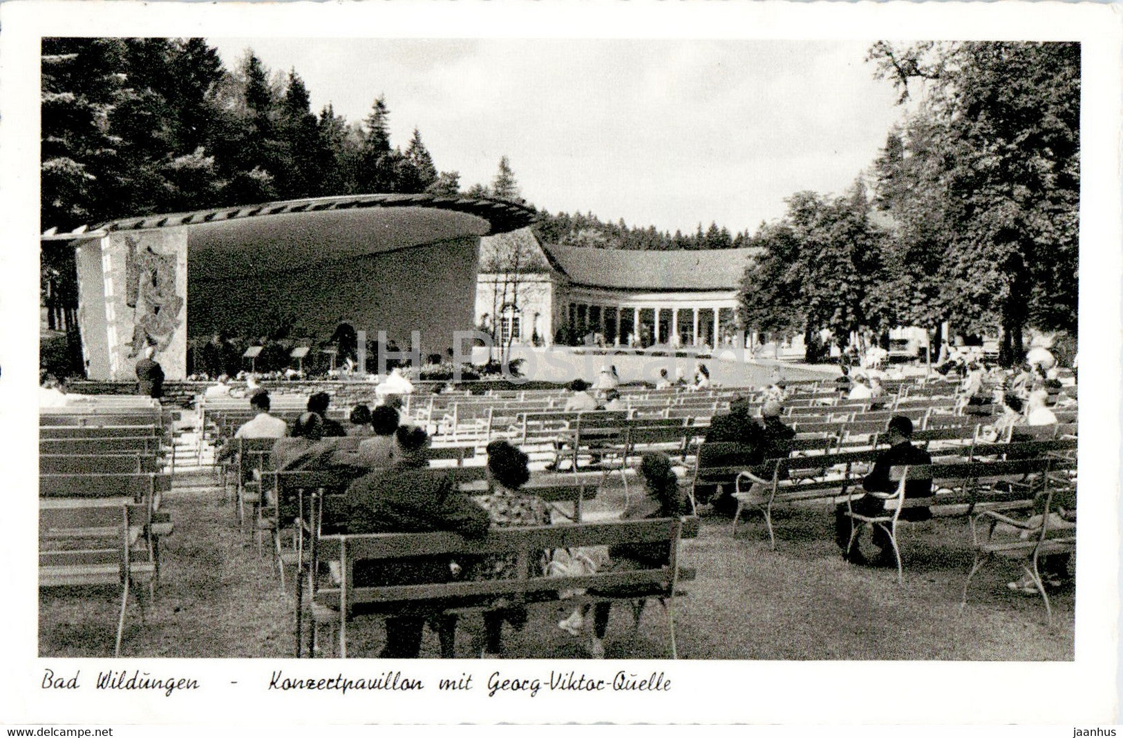 Bad Wildungen - Konzertpavillon mit Georg Viktor Quelle - old postcard - 1953 - Germany - used - JH Postcards