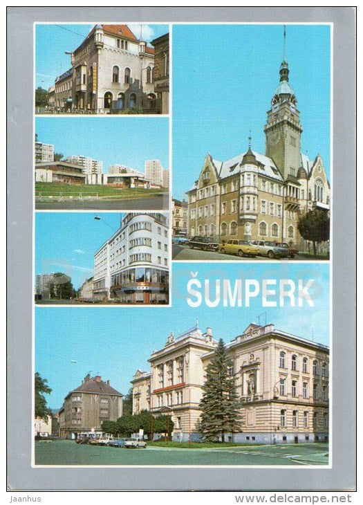 Sumperk - town views - Czechoslovakia - Czech - unused - JH Postcards