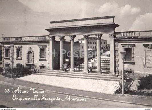 Abano Terme - Ingresso alla Sorgente Montirone - Entrance to the Montirone spring - 63 - Italy - used - JH Postcards