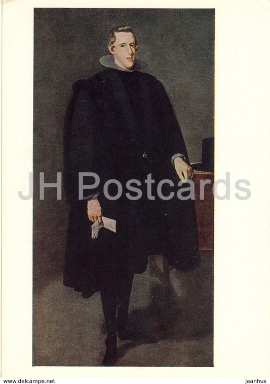 painting by Diego Velazquez - Portrait of Philip IV - Spanish art - 1966 - Russia USSR - unused - JH Postcards