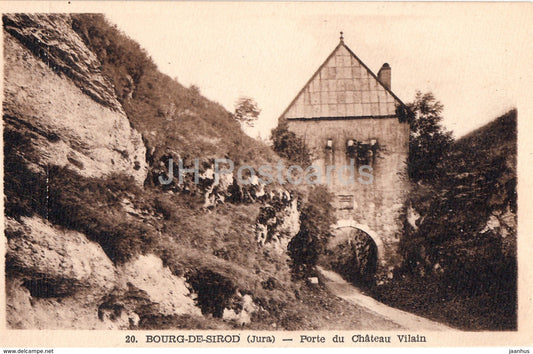 Bourg de Sirod - Porte du Chateau Vilain - 20 - castle - old postcard - France - unused