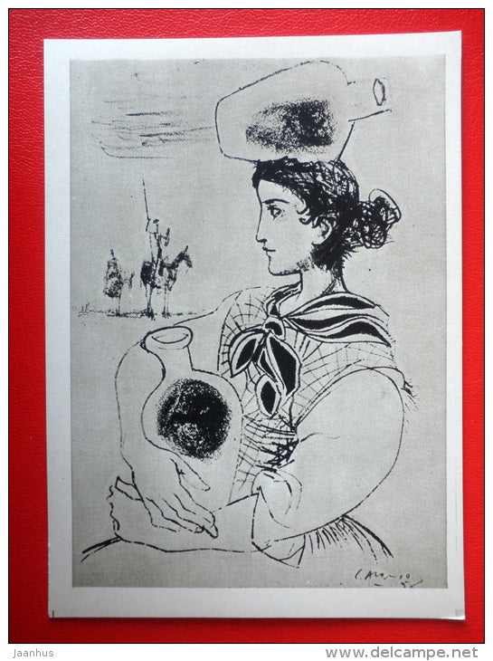 illustration by K. Alonso - Dulcinea del Toboso - Don Quixote by Miguel de Cervantes - 1965 - Russia USSR - unused - JH Postcards