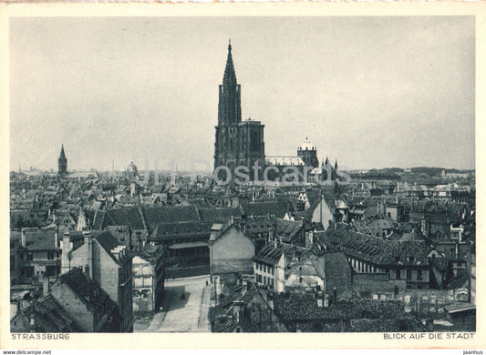 Strassburg - Strasbourg - Blick auf die Stadt - old postcard - France - unused - JH Postcards