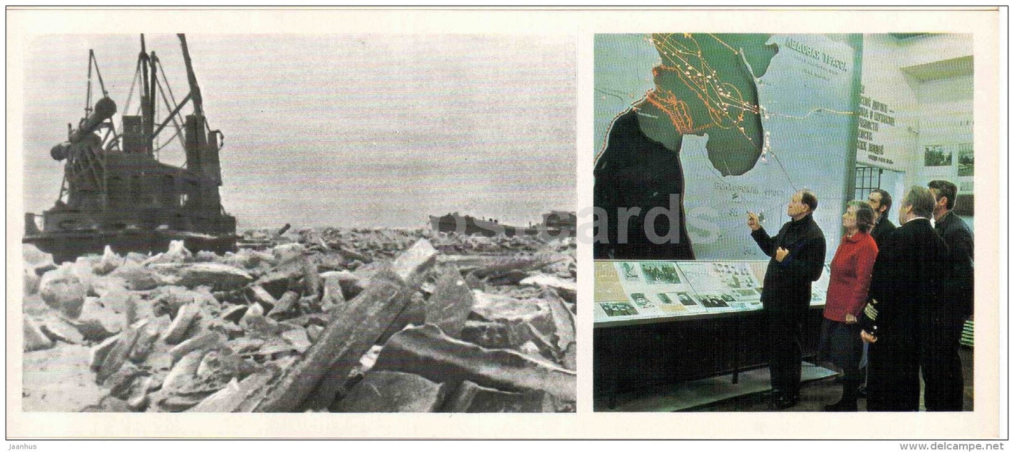 excursion in the museum - The Road of Life - Leningrad - 1977 - Russia USSR - unused - JH Postcards